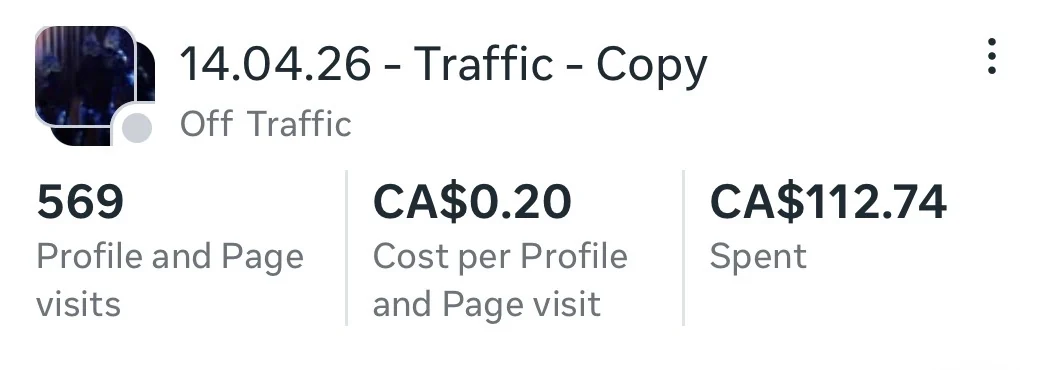 Meta Ads Manager campaign