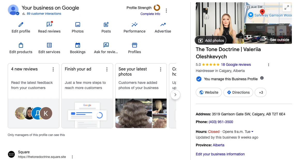 5.0 rating, 18 reviews, 89 customer interactions