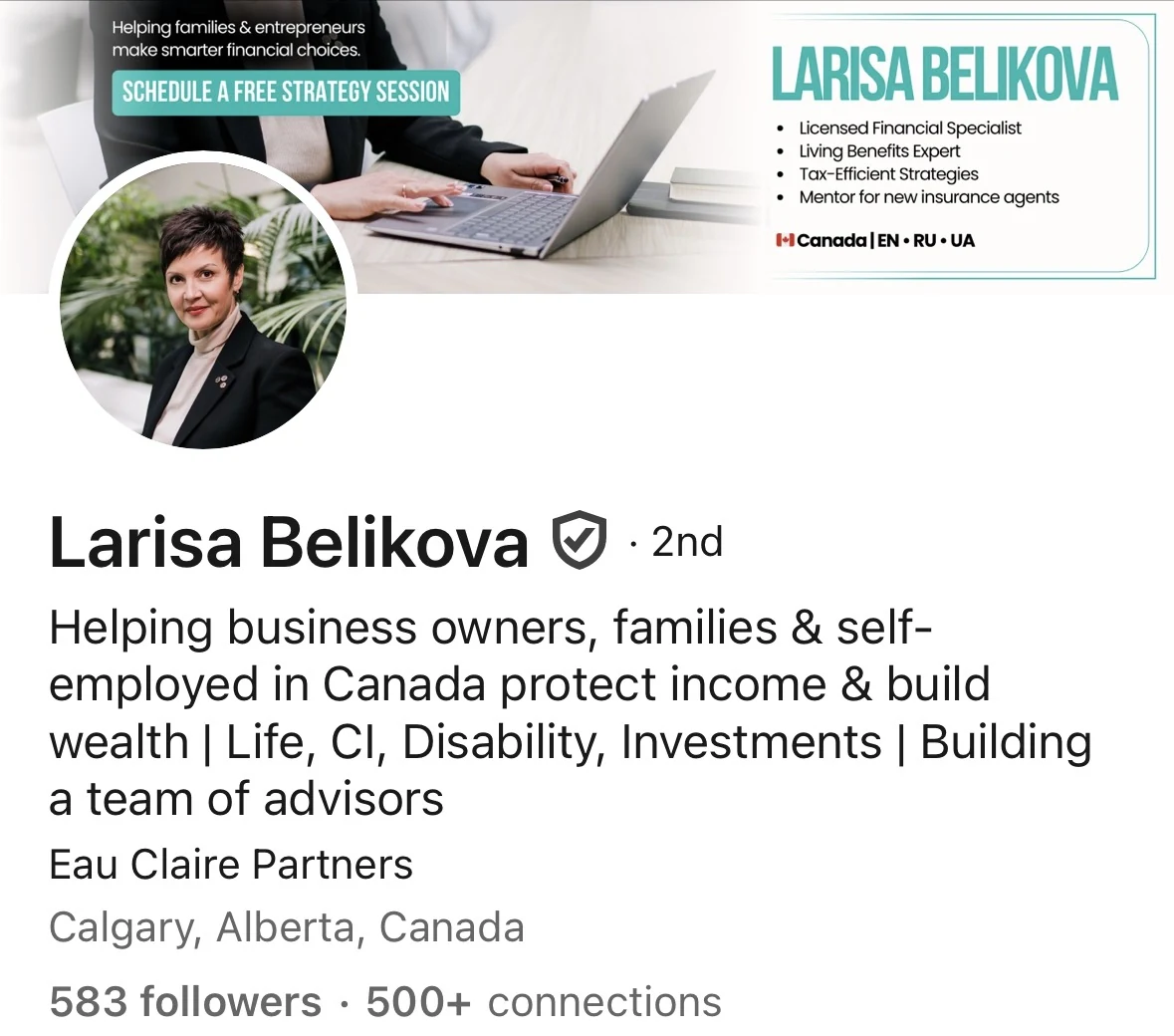 LinkedIn presence
