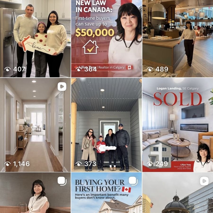 Calgary realtor Instagram content