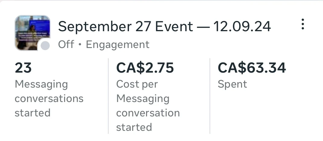 September event messaging campaign