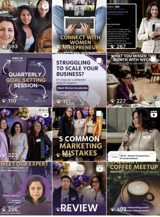 Instagram feed after