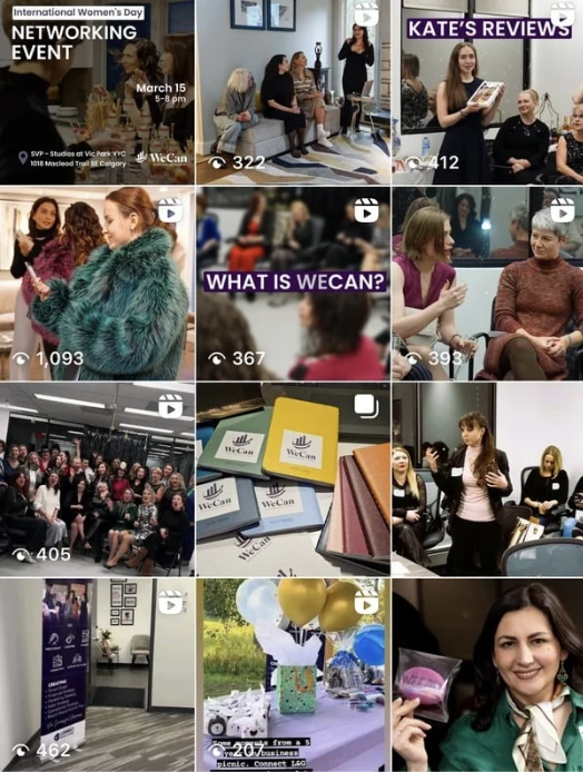 Instagram feed before