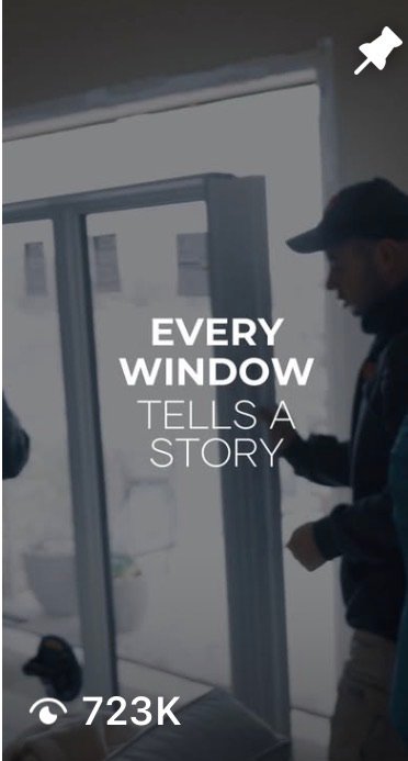 Screenshot of the reel showing 723K views