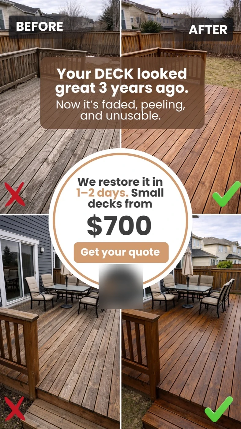 Meta ad for deck restoration