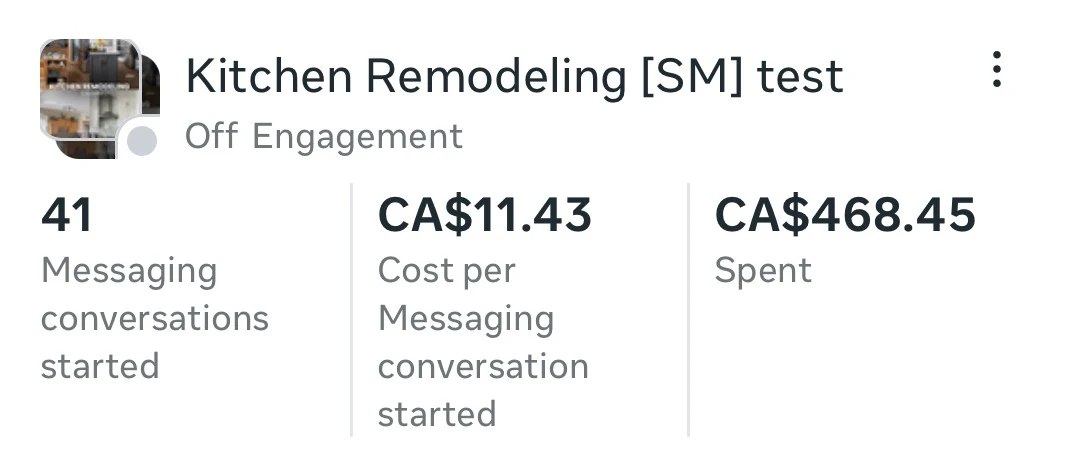 Meta Ads Manager campaign